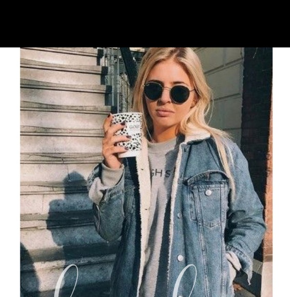 LAST TWO!  TRENDY LINED JEAN JACKET - Picture 4 of 5